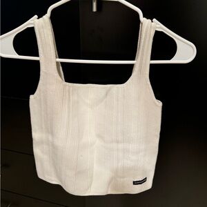 Calvin Klein Cropped Ribbed Tank Top